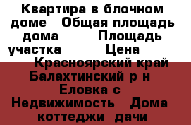 Квартира в блочном доме › Общая площадь дома ­ 64 › Площадь участка ­ 950 › Цена ­ 650 000 - Красноярский край, Балахтинский р-н, Еловка с. Недвижимость » Дома, коттеджи, дачи продажа   . Красноярский край